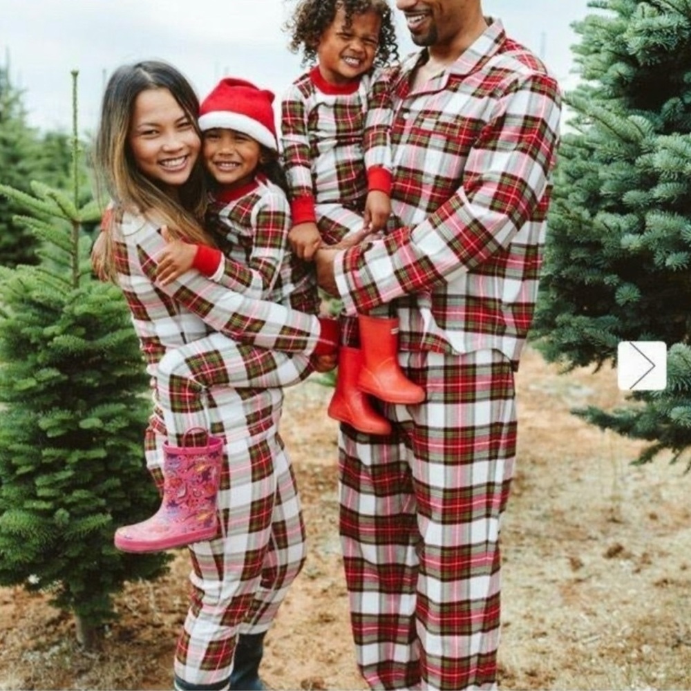 Hanna Andersson Unisex Adult Long John Holiday Pajamas 2Pc Set Size S
